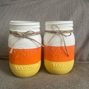 Candy‎ corn mason jars set